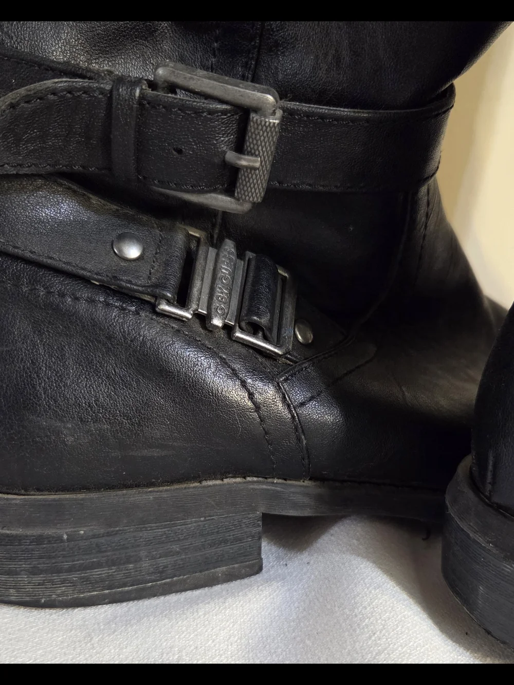 G by Guess Black Over-the-Knee Zip Riding Boots